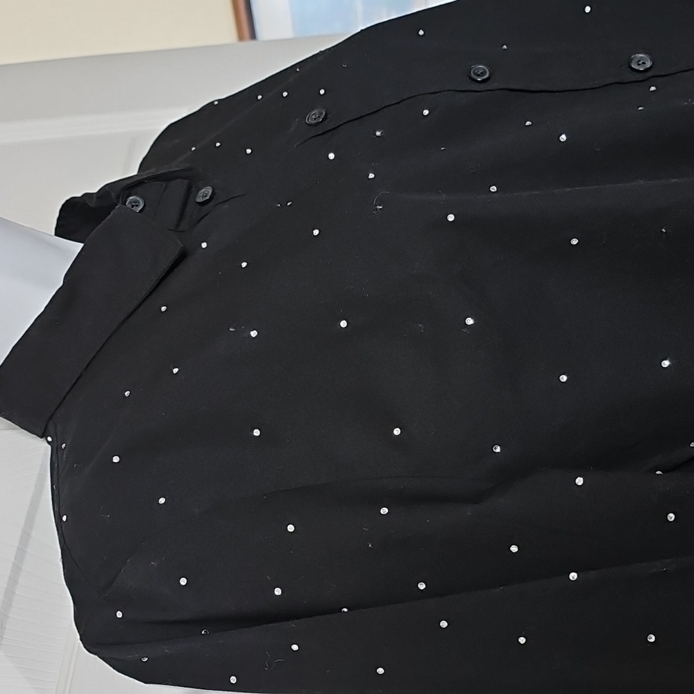 NWTs J.Crew Blouse with faux diamonds Size L